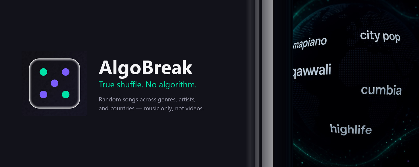 AlgoBreak: true shuffle across world genres